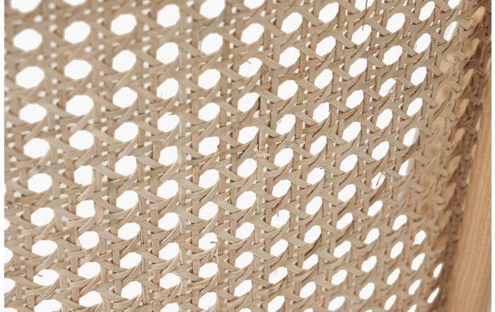 Pacific Lifestyle Genoa Bouclé and Natural French Cane Chair