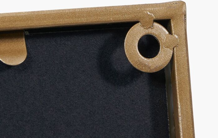 Pacific Lifestyle Gold Metal Rectangular Mirrored Wall Art