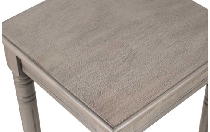 Pacific Lifestyle Heritage Taupe Pine Wood Square Accent Table
