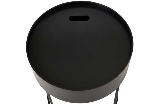 Pacific Lifestyle Hugo Black Wood And Black Metal Storage Table