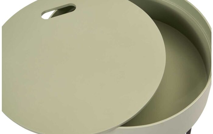 Pacific Lifestyle Hugo Sage Green Wood And Black Metal Storage Table