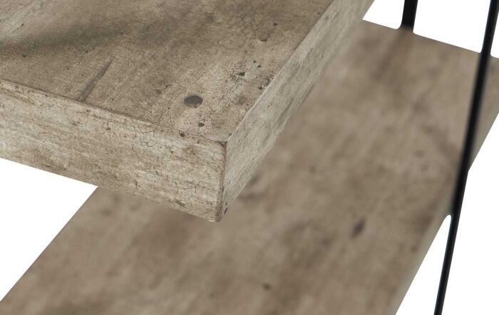 Pacific Lifestyle Jersey Wood and Black Iron 5 Shelf Unit