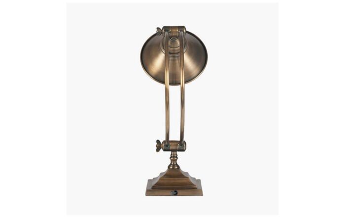 Pacific Lifestyle Kensington Antique Brass Metal Archedarm Task Table Lamp
