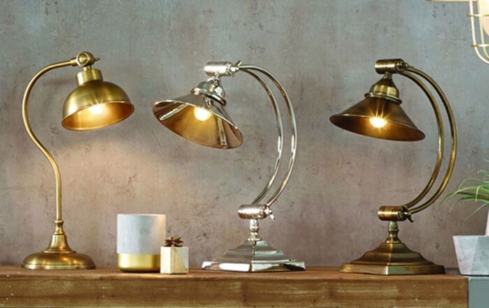 Pacific Lifestyle Kensington Nickel Metal Archedarm Task Table Lamp