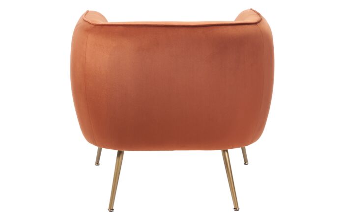 Pacific Lifestyle Lucca Tobacco Velvet Chair with Gold Legs