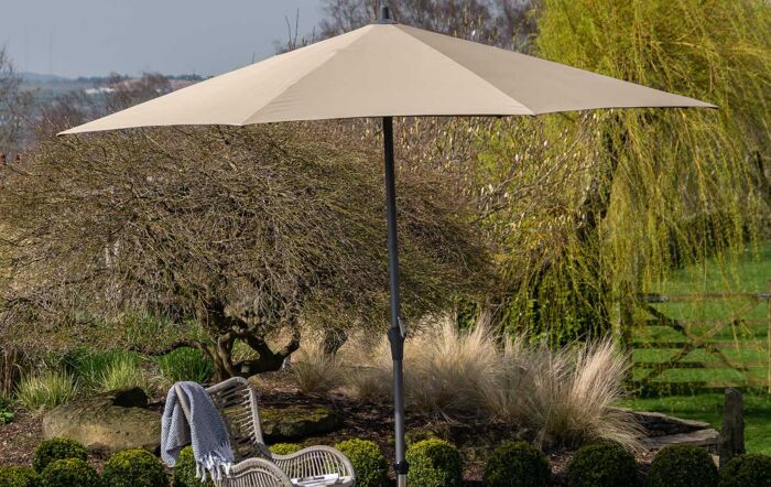 Pacific Lifestyle Riva 3.5m Round Parasol - Taupe
