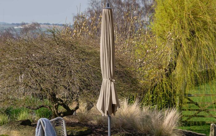 Pacific Lifestyle Riva 3.5m Round Parasol - Taupe