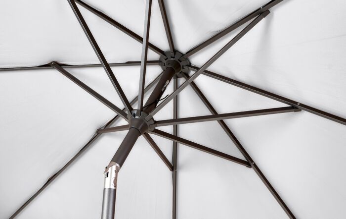 Pacific Lifestyle Riva 3m Round Parasol with Base - Luna Grey