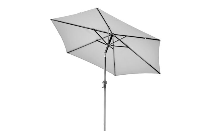 Pacific Lifestyle Riva 3m Round Parasol with Base - Luna Grey