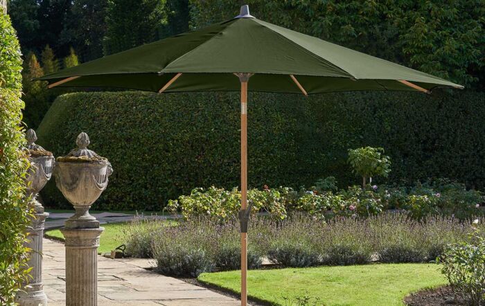 Pacific Lifestyle Riva Teak 3m Round Centre Pole Parasol - Olive Green Pacific Lifestyle Riva Teak 3m Round Centre Pole Parasol - Olive Green
