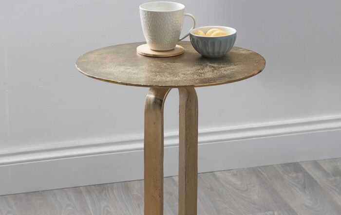 Pacific Lifestyle Zeneta Shiny Gold Metal Table