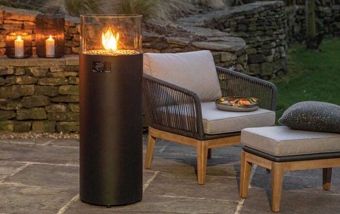 Pacific Lifestyle Cosiscoop Pillar Black Fire Lantern Pacific Lifestyle Cosiscoop Pillar Black Fire Lantern