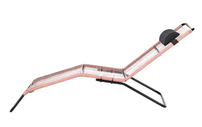 Pacific Lifestyle Pink PU Rio Set of 2 Sun Loungers