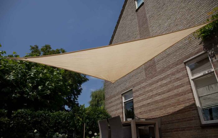 Pacific Lifestyle 5m Triangle Shade Sail Off-White Pacific Lifestyle 5m Triangle Shade Sail Off-White