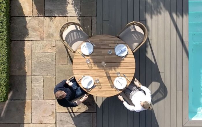 Maze Porto 4 Seat Round Garden Dining Set