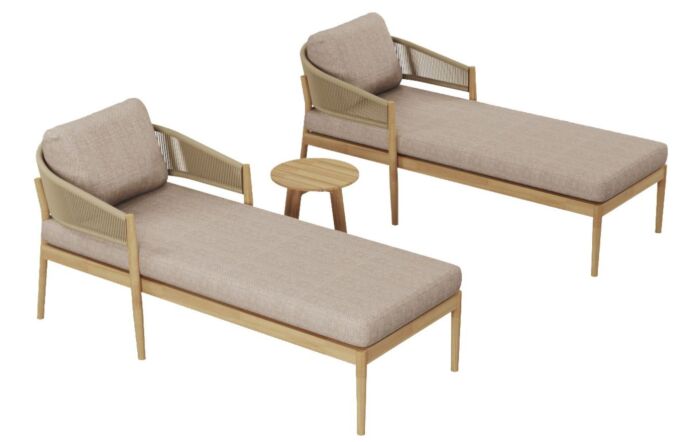Maze Porto Sunlounger Set With Side Table