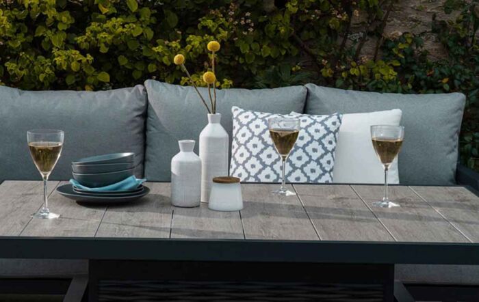 Bramblecrest Portofino Adjustable Casual 3 Seat Sofa Set with Ceramic Table