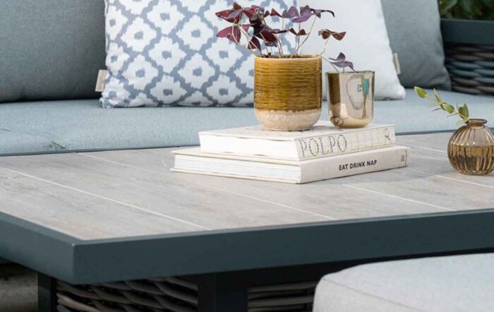 Bramblecrest Portofino Adjustable Casual 3 Seat Sofa Set with Ceramic Table