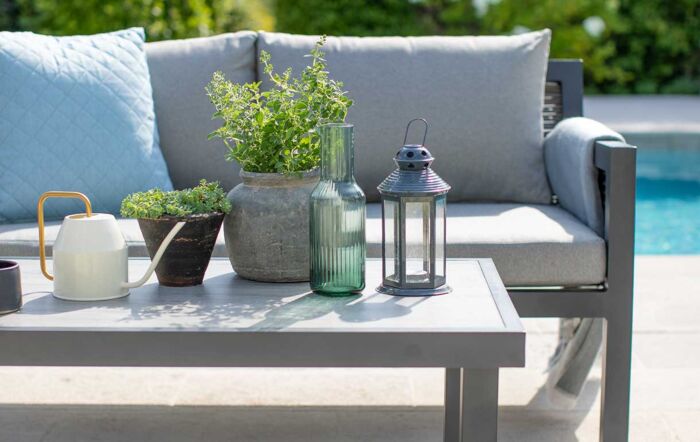  Bramblecrest Portofino Two Seater Garden Sofa Set with Coffee Table