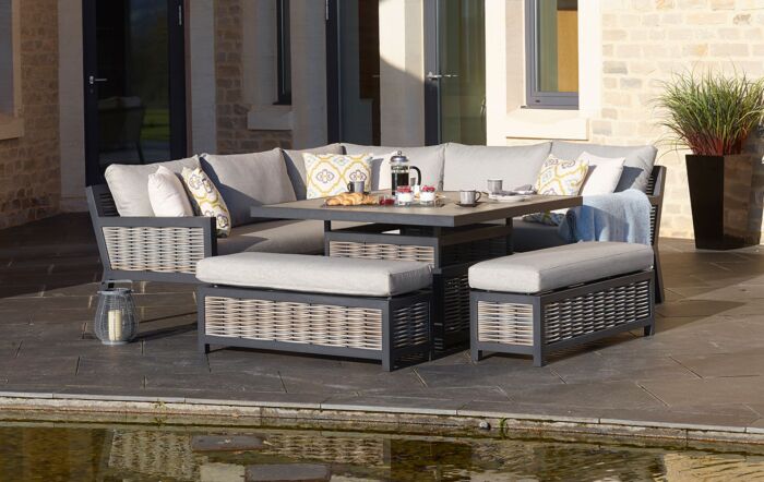 Portofino corner sales dining set