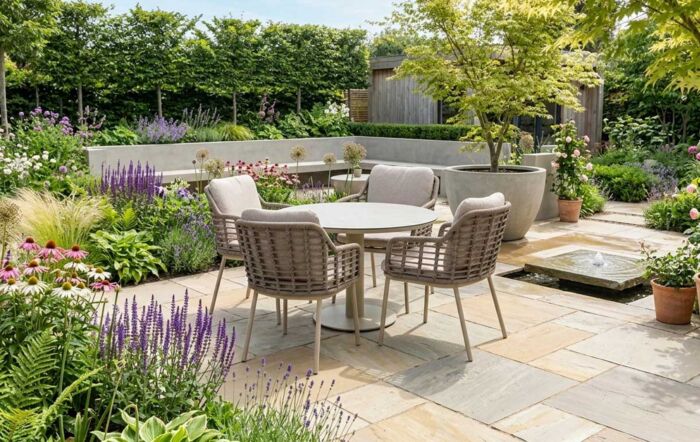 4 Seasons Outdoor Puglia 4 Seat Round Dining Set