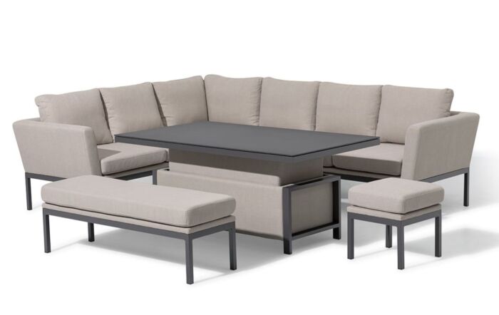 Maze Pulse Rectangular Corner Dining Set With Rising Table