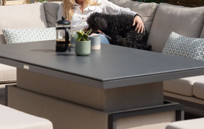 Maze Pulse Rectangular Corner Dining Set With Rising Table