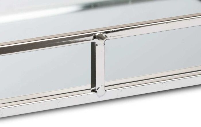 Hill Interiors Set Of Two Rectangular Silver Bar Trays