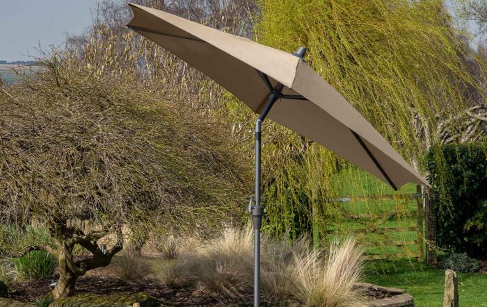 Pacific Lifestyle Riva Platinum Parasol - Taupe 2.5 Metre