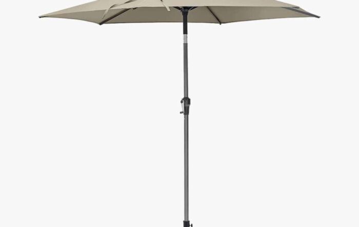 Pacific Lifestyle Riva 2.5m Round Champagne Parasol & 25kg Base