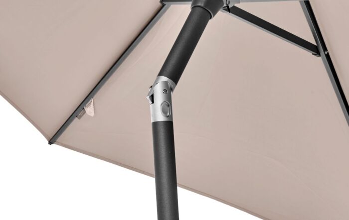 Pacific Lifestyle Riva 2.5mt Taupe Parasol With 40kg Wheeled  Base