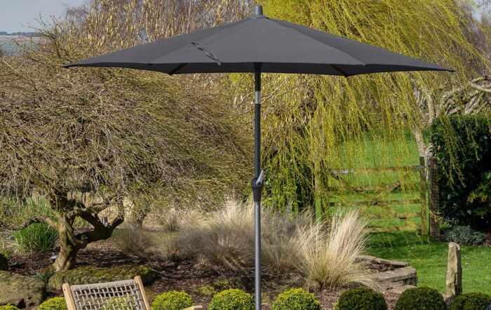 Pacific Lifestyle Riva Platinum Parasol - Anthracite 2.5 Metre