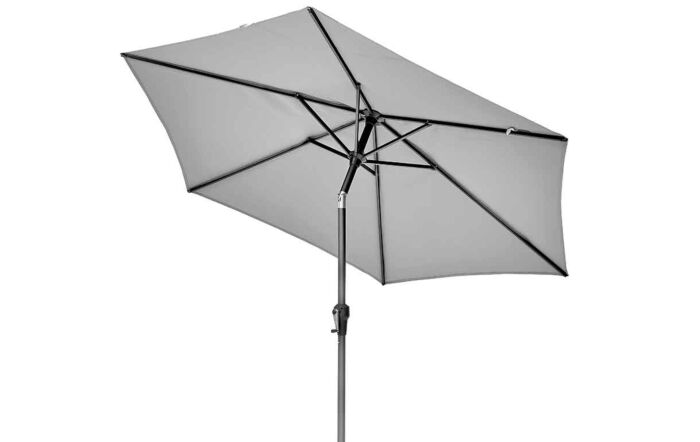 Pacific Lifestyle Riva Platinum Parasol - Light Grey 2.5 Metre