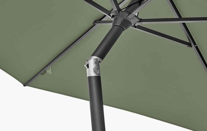 Riva 2.5m Round Parasol with 25kg Base - Olive
