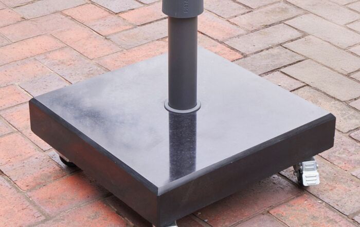 Pacific Lifestyle Riva 3m Round Champagne Parasol & 40kg Wheeled Base