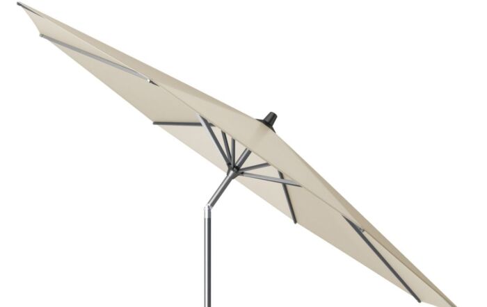 Pacific Lifestyle Riva 3m Round Champagne Parasol With 40kg Ceramica Wheeled Base