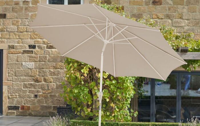 Pacific Lifestyle Riva 3mt Round Sandstone/Champagne Parasol