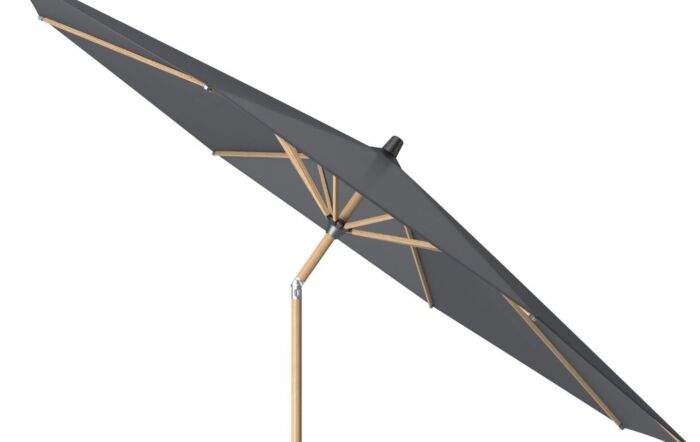 Pacific Lifestyle Riva 3m Teak Anthracite Parasol With 40kg Wheeled Base