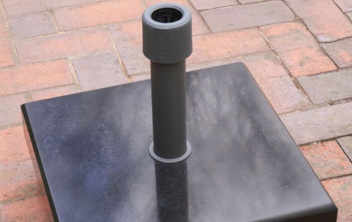 Pacific Lifestyle Riva 3m Teak Olive Parasol With 40kg Wheeled Base