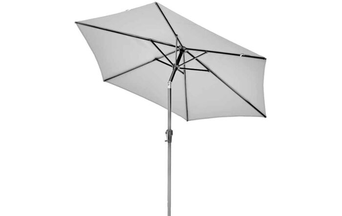 Pacific Lifestyle Riva Platinum Parasol - Light Grey 3 Metre