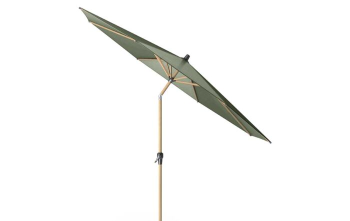 Pacific Lifestyle Riva Teak 3m Round Centre Pole Parasol - Olive Green