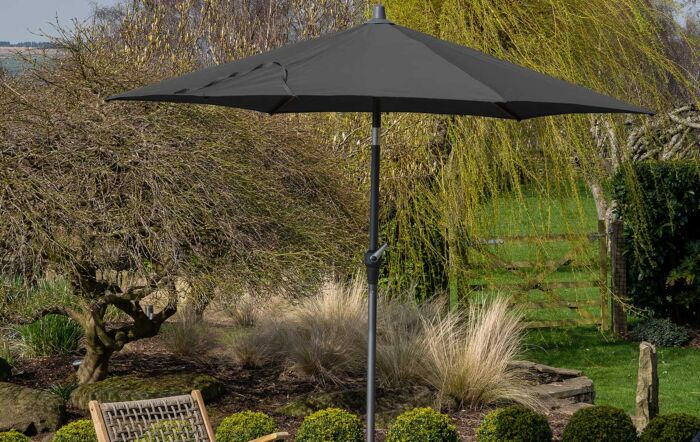 Pacific Lifestyle Riva Platinum Parasol - Grey 3 Metre 