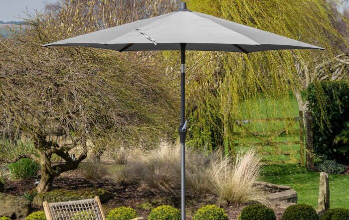 Pacific Lifestyle Riva Platinum Parasol - Light Grey 2.5 Metre