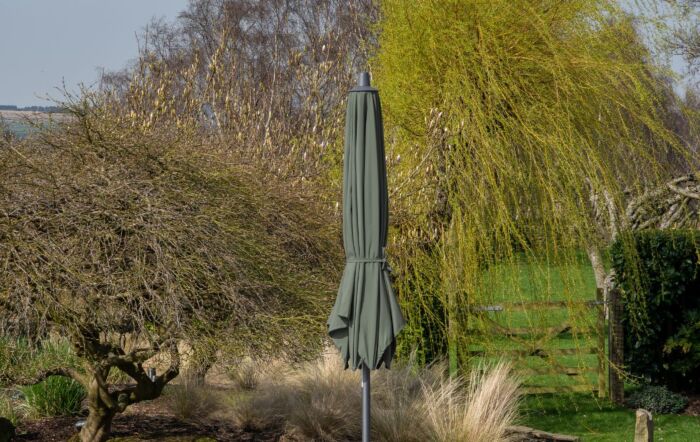 Pacific Lifestyle Riva 3m Round Olive Parasol & 25kg Base