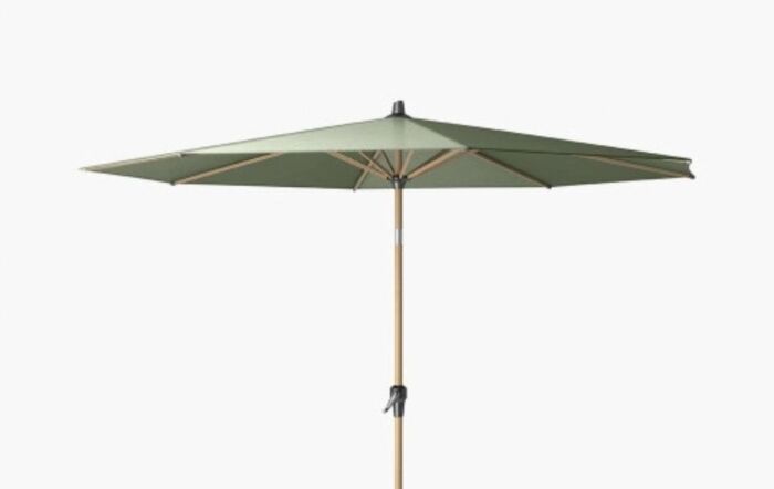 Platinum Riva 3m Round Teak Olive Parasol & 15kg Base