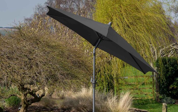 Pacific Lifestyle Riva Platinum Parasol - Anthracite 2.5 Metre