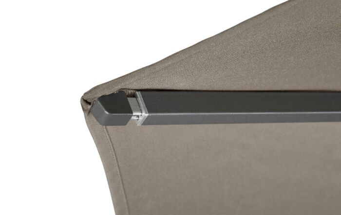 Pacific Lifestyle Riva Taupe 3.5mt Parasol & 40kg Wheeled Base