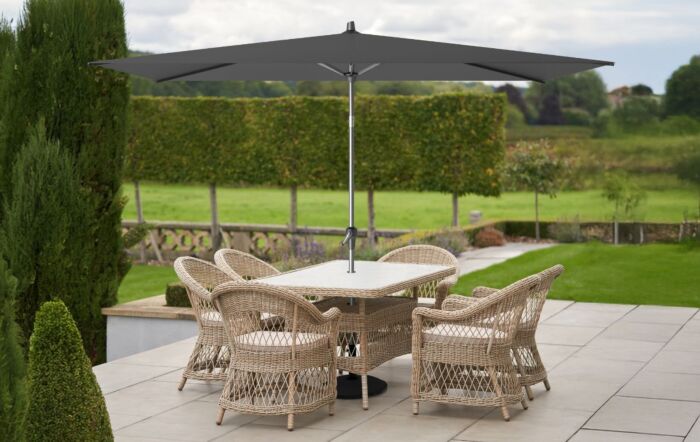 Pacific Lifestyle Riva 3 X 2mt Rectangular Anthracite Parasol