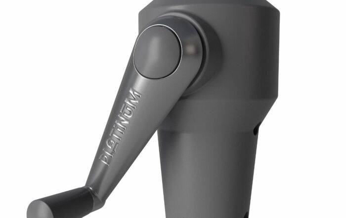 Pacific Lifestyle Riva 3 x 2 mt Taupe Parasol With 40kg Ceramica Wheeled Sandstone Base