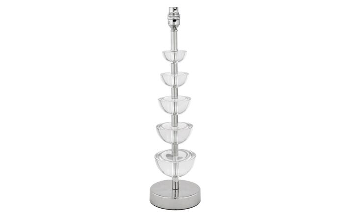 Pacific Lifestyle Rosa Glass and Silver Table Lamp